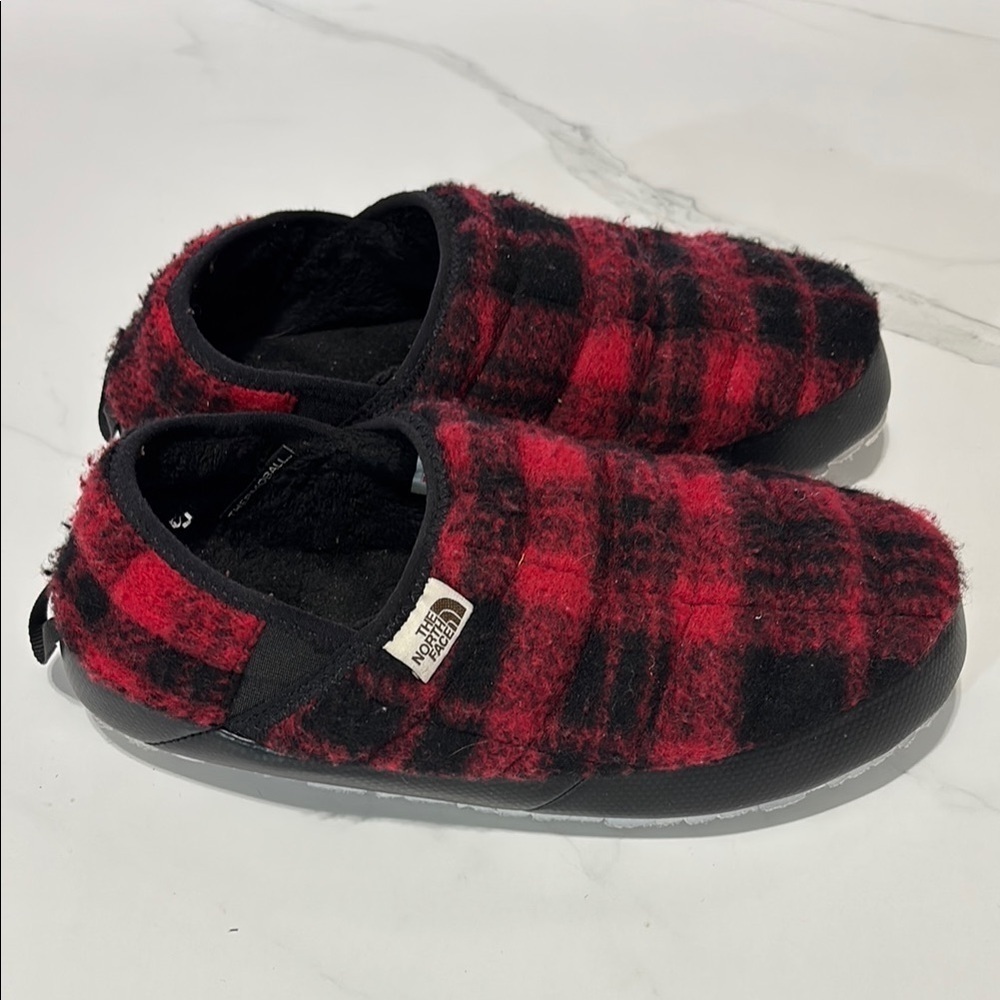 The North Face Plaid Slippers